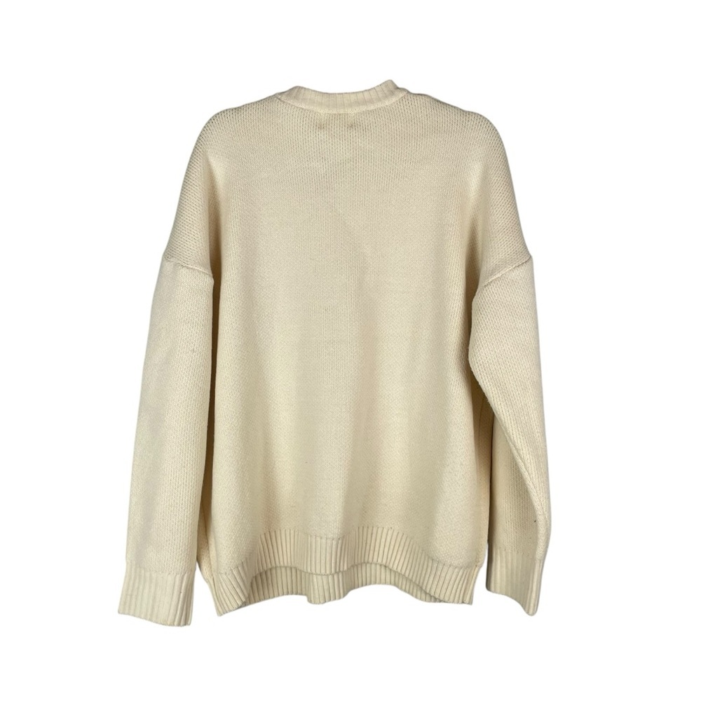Graver of Anaheim Cream Knit Smiley Face Sweater Unisex One Size - Picture 7 of 7